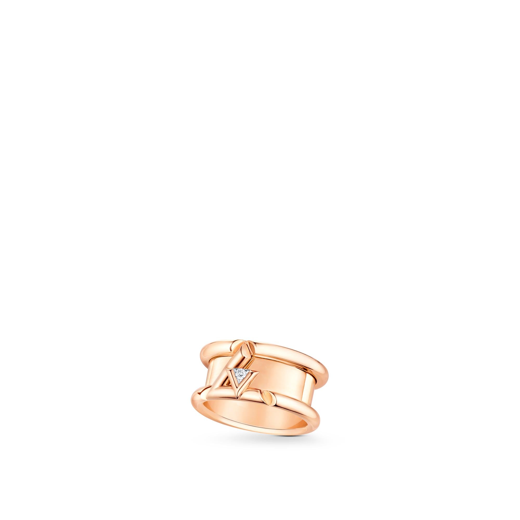 LV Volt One Band Ring, Pink Gold And Diamond - Categories